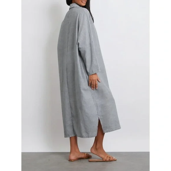 Gray Button-Up Maxi Dress Size Small - Picture 3 of 13